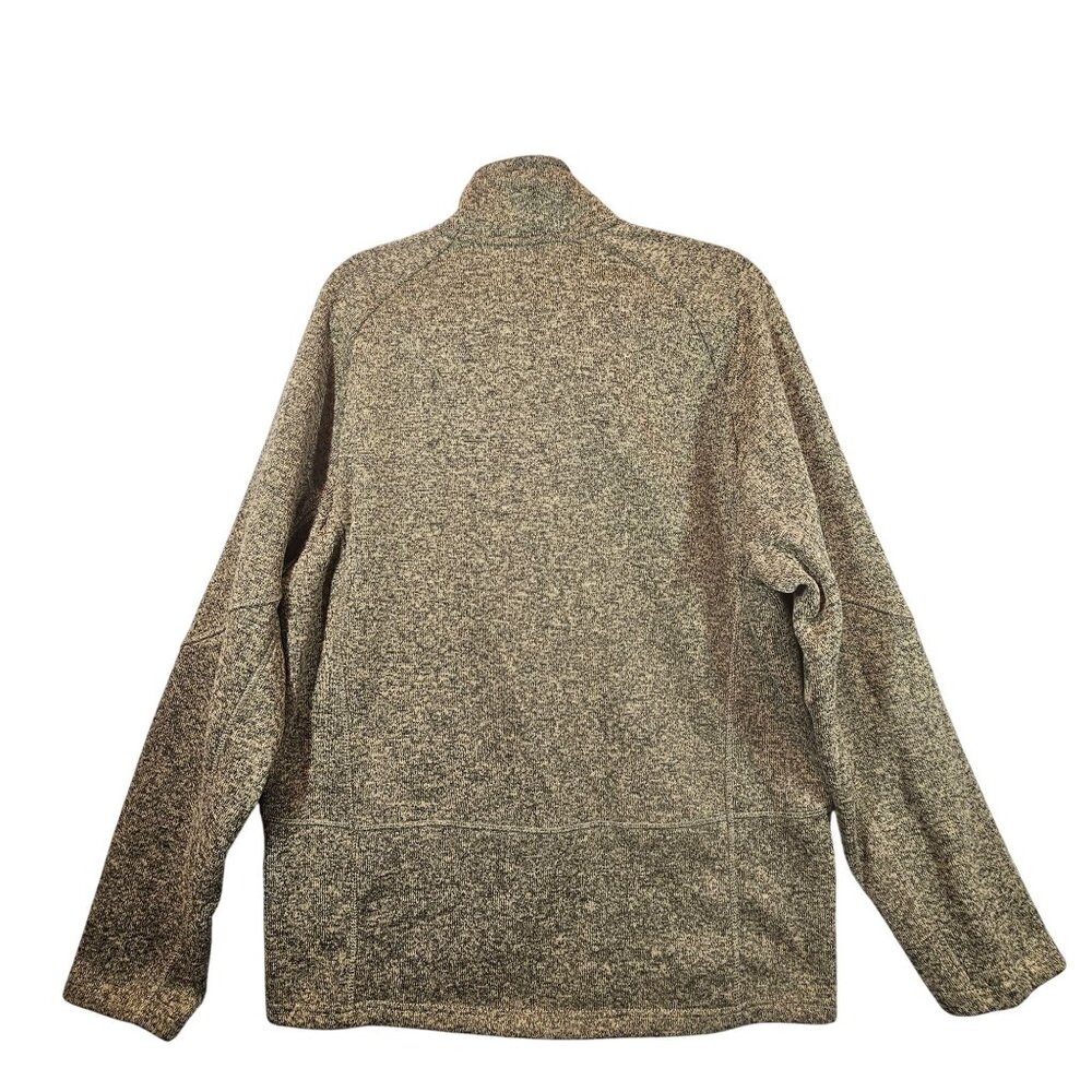 Devon & Jones Mens L 1/4 Zip Fleece Pullover Fish Embroidery tribal outdoor warm - Picture 2 of 8